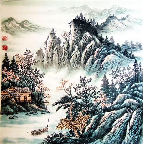 國畫 山|山水画